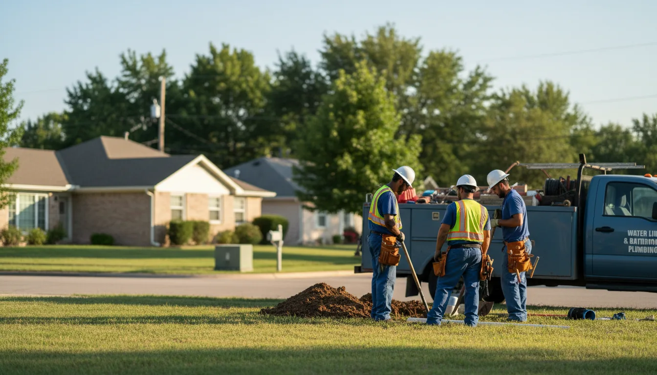 Residential water line and bathroom plumbing service in Aberdeen, NC